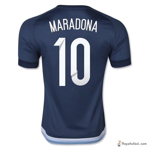 Camiseta Argentina Replica Segunda Ropa Maradona 2016 Marino Azul